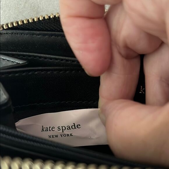 Kate Spade Dawn Continental Black Wallet 
Nylon Zip Around Leather Pull - Picture 2 of 12
